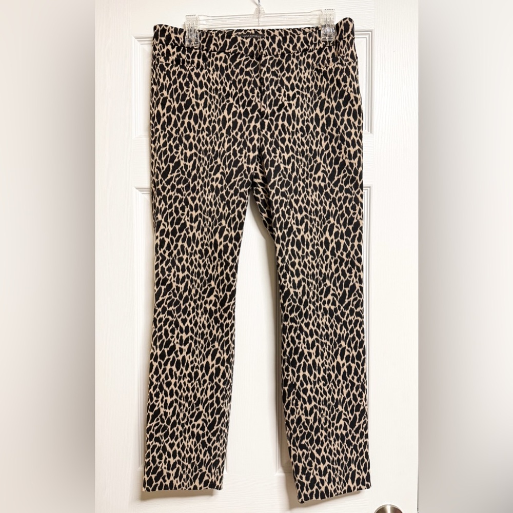 Banana Republic Sloan Leopard Print Pants, Size 8